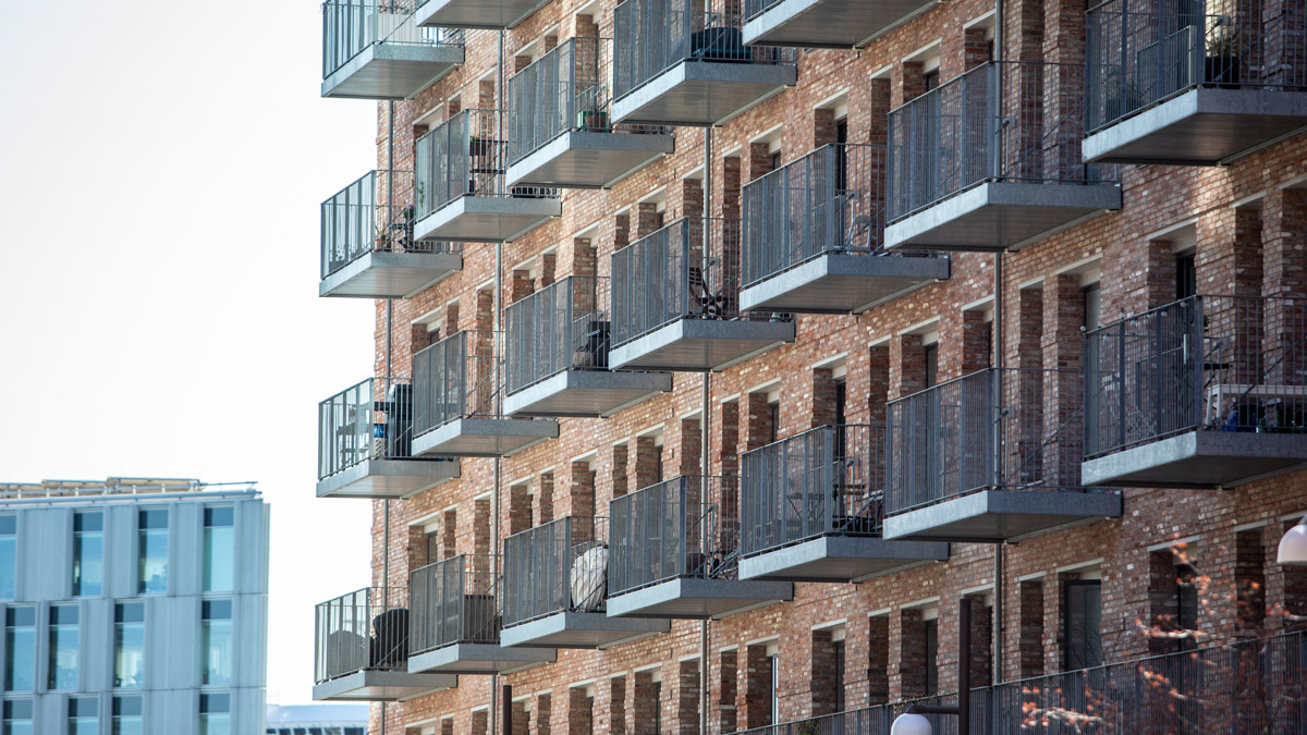 The outside view of a modern building complex