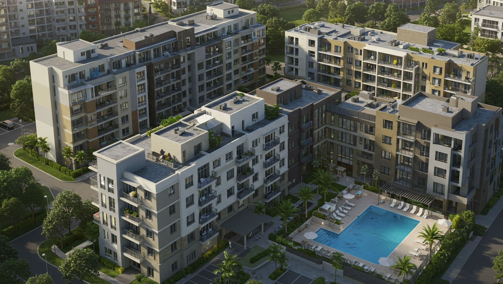 High-rise condominium towers