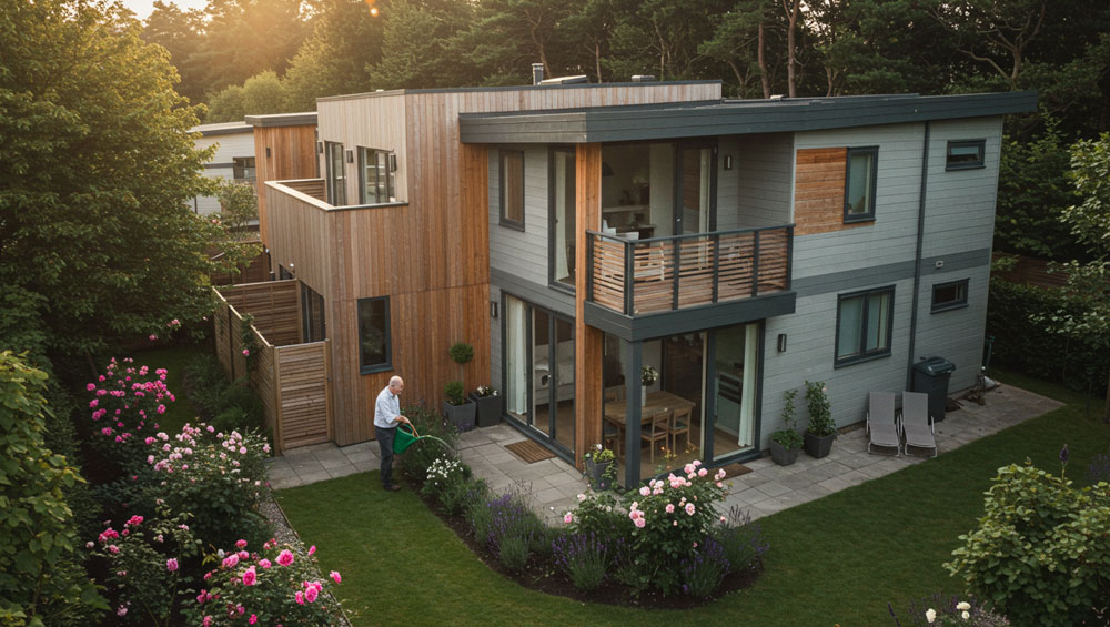 Modern suite overlooking private garden
