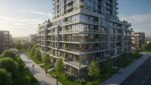 Interior view of a condo listed for sale