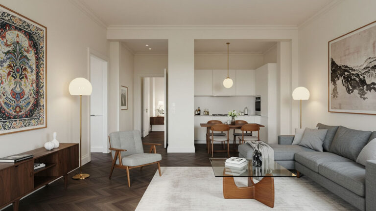 Minimalist one bedroom layout