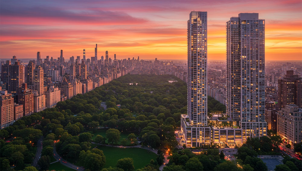 Rooftop lounge in Central Park condo