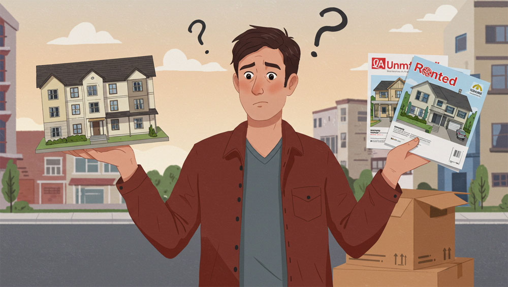 Choosing to rent or buy condo townhouse