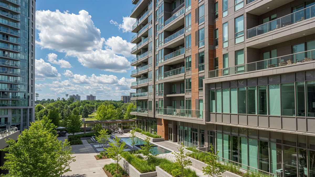 Toronto skyline with condo towers