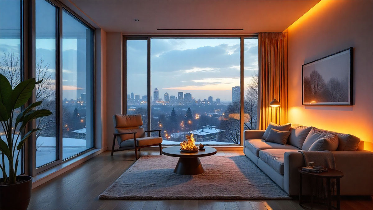 Modern 2 bedroom condo interior